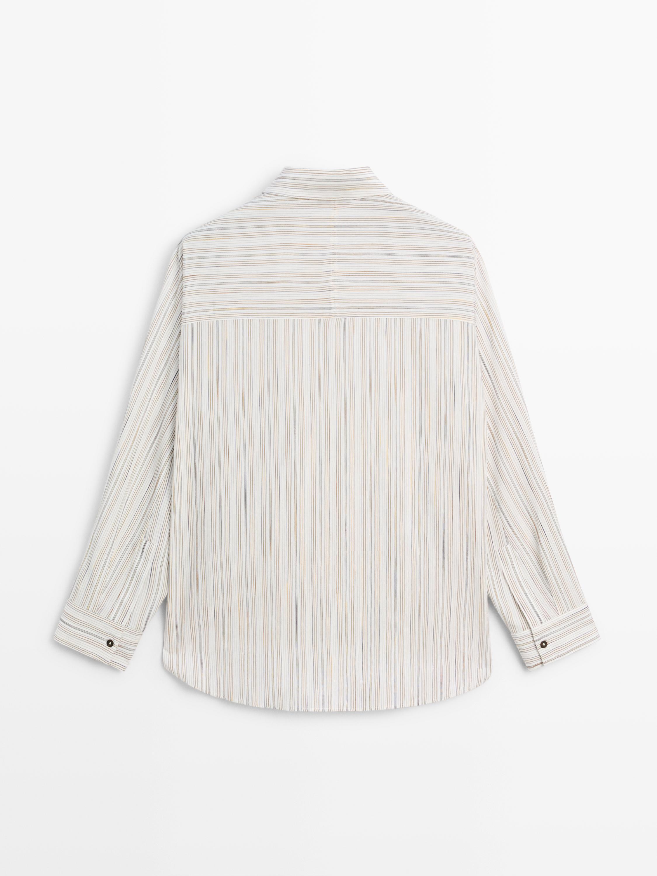 Striped flowing shirt